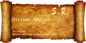 Striker Róza névjegykártya